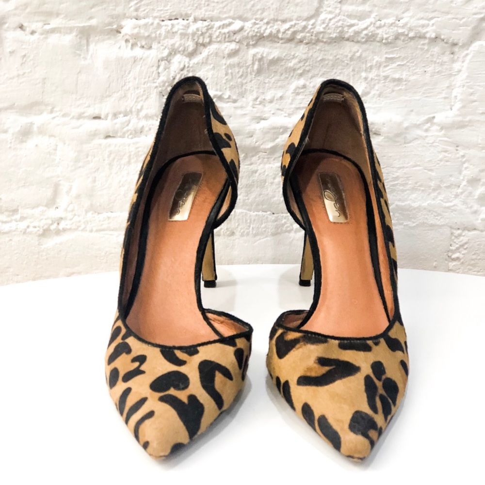 Halogen Leopard Print Haircalf Heels